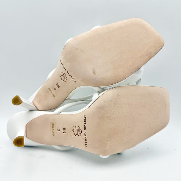 Loeffler Randall Womens Margi Bow Heels US 8.5 M EU 39 White Leather EUC - Picture 11 of 13